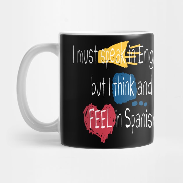 I feel and think in Spanish by BeAilustracion